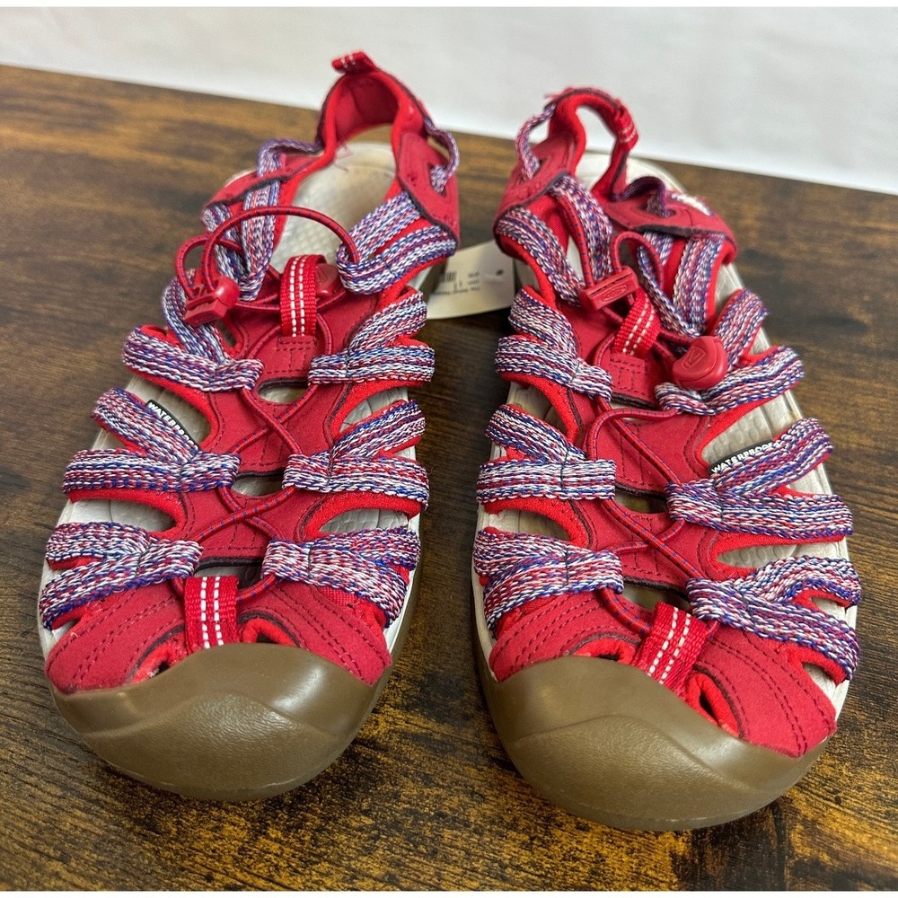 Keen Whisper Closed Toe Sandals Size 11 Anti-Odor Red White & Blue 4th of July - Picture 4 of 11